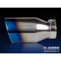 FIAT 500 Custom Stainless Steel Exhaust Tip by MADNESS (1) - Blue Flame Tip -  2.5" ID